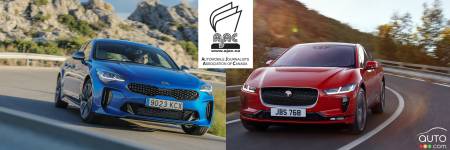 Les véhicules de l’année, selon L’AJAC ? la Kia Stinger et le Jaguar I-PACE